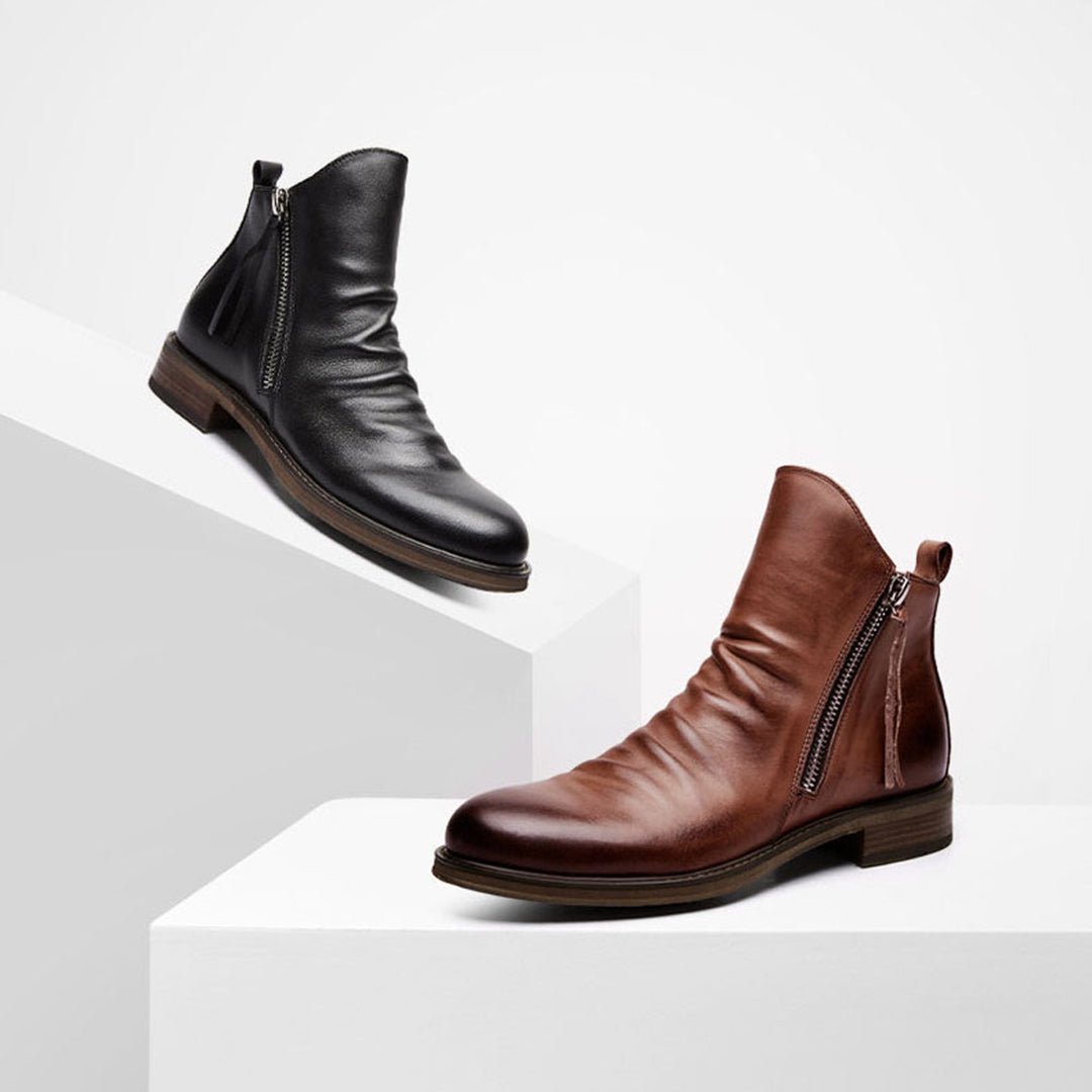 Victor | Komfortable, atmungsaktive Herrenstiefel mit Reißverschluss