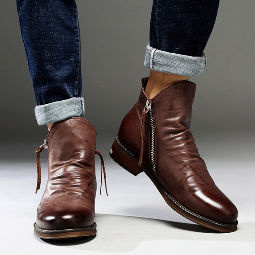 Victor | Komfortable, atmungsaktive Herrenstiefel mit Reißverschluss