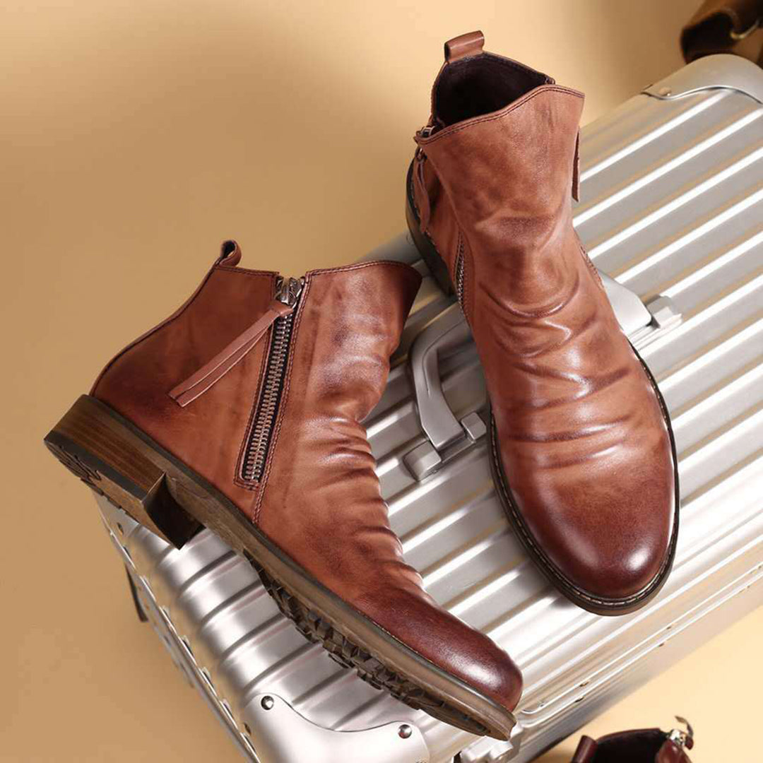 Victor | Komfortable, atmungsaktive Herrenstiefel mit Reißverschluss