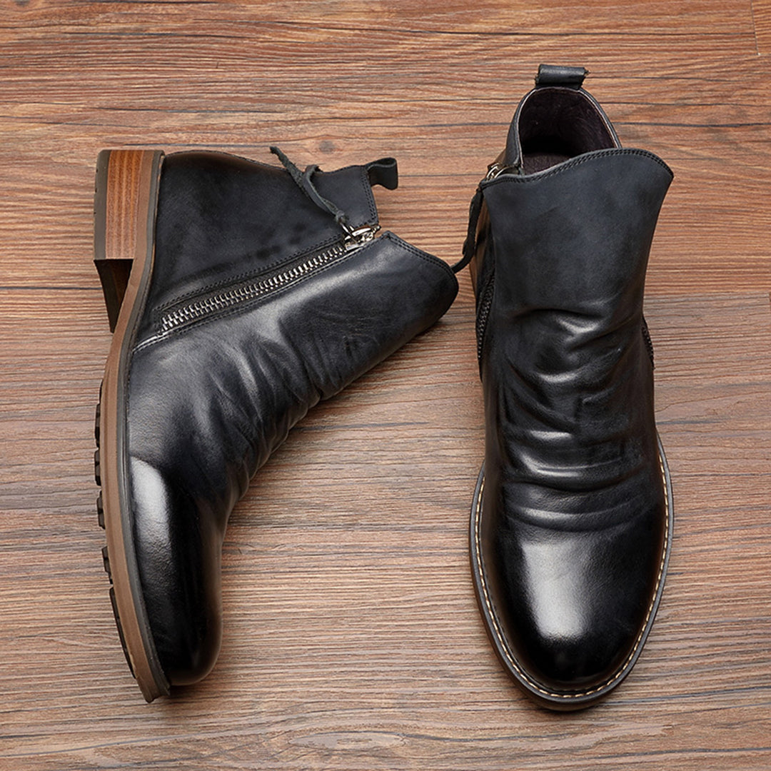 Victor | Komfortable, atmungsaktive Herrenstiefel mit Reißverschluss