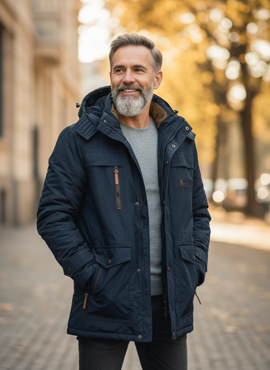 Bjorn - Warme Herren Fleece Winterjacke aus hochwertigem Wollmix
