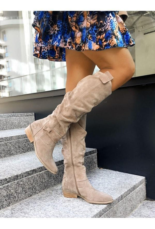 Vira | Elegante, warme Wildlederstiefel für Damen