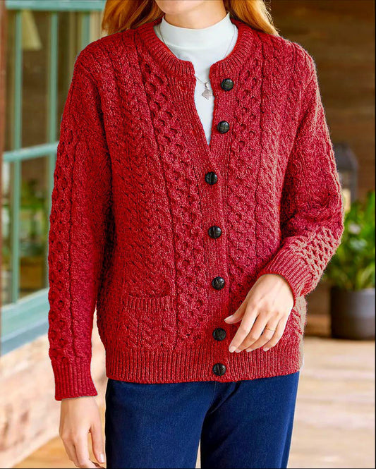 Ada | Weicher Cardigan mit Geflochtenem Muster