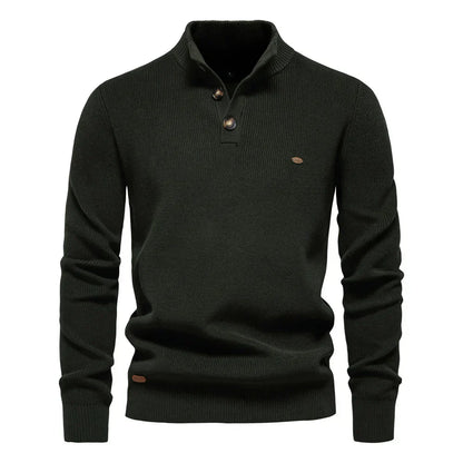 Konrad | Stilvoller Herrenpullover mit Knopfdesign