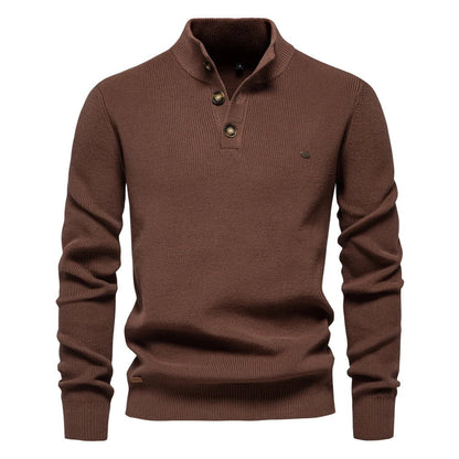 Konrad | Stilvoller Herrenpullover mit Knopfdesign